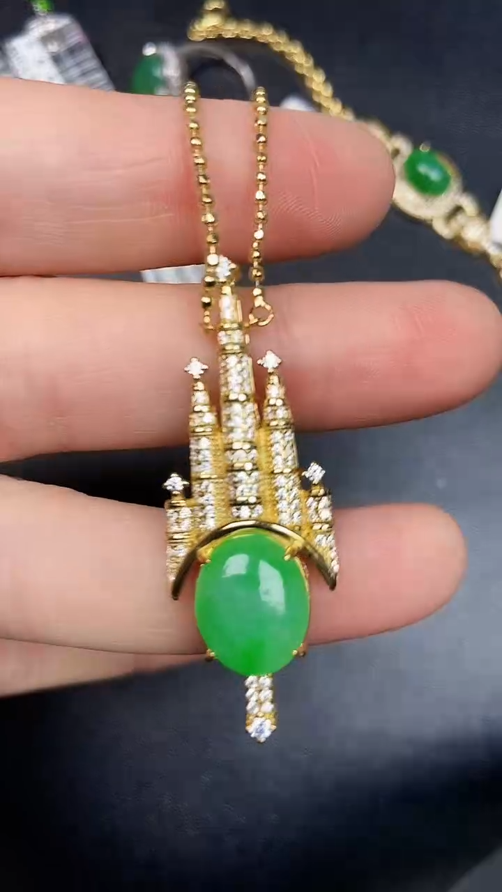 银S925镶嵌戒指翡翠3790