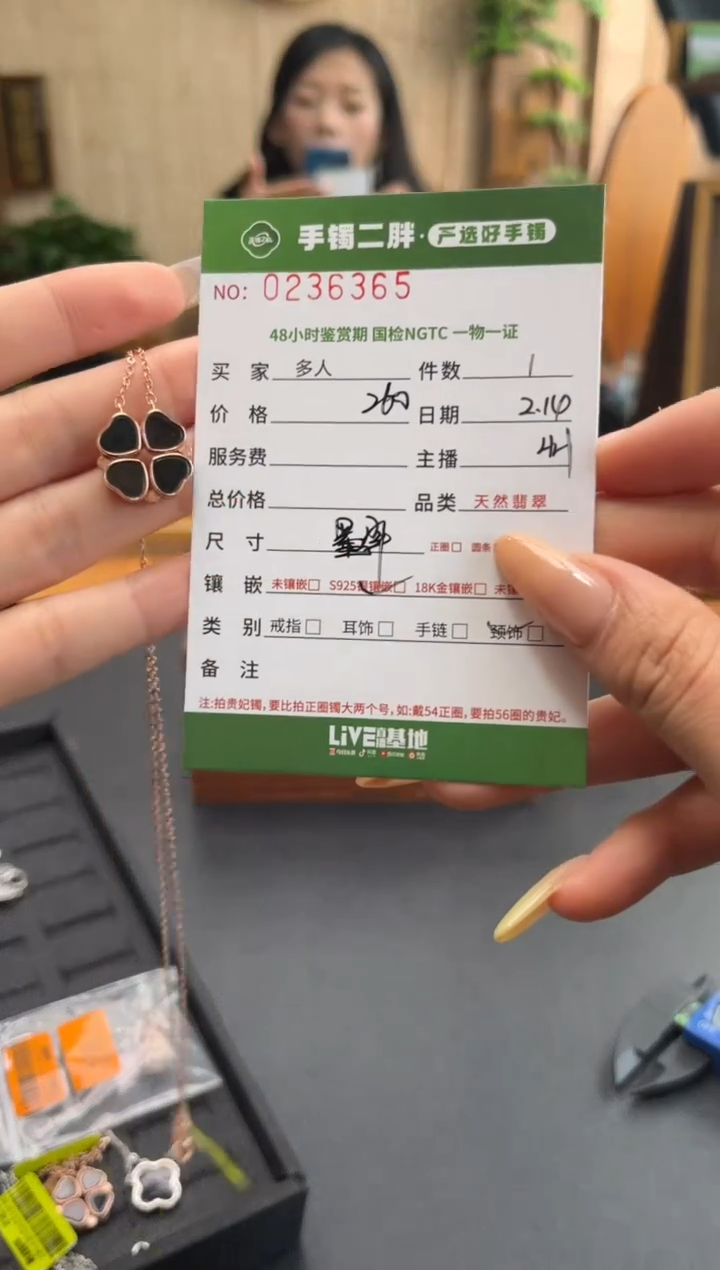 【闪购商品】翡翠项链银S925镶嵌多人