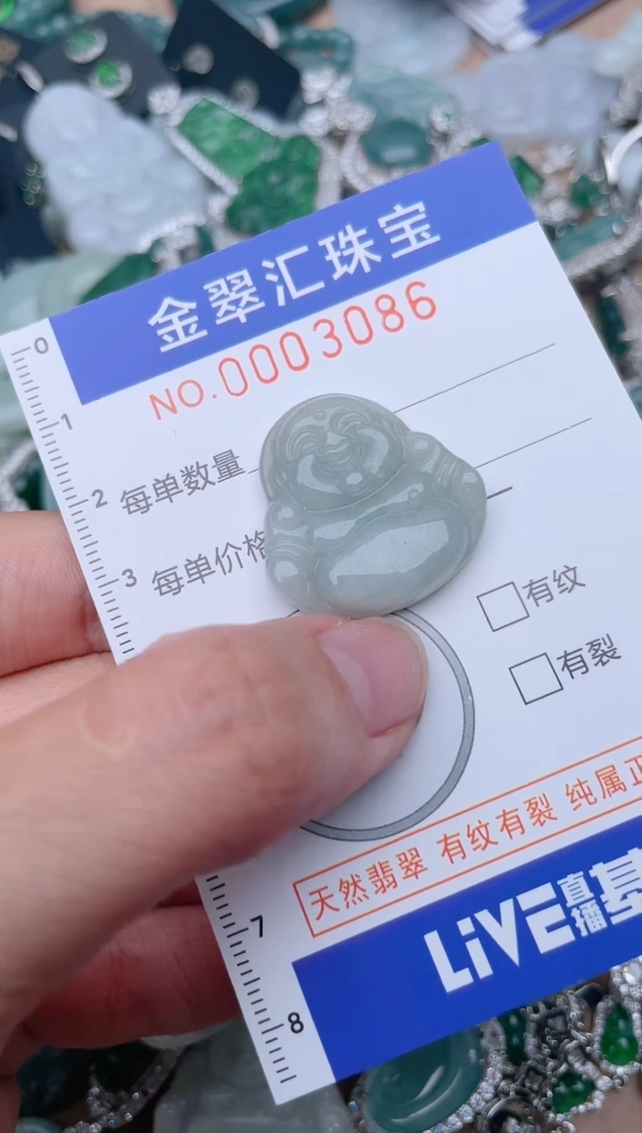 翡翠未镶嵌颈饰3086....