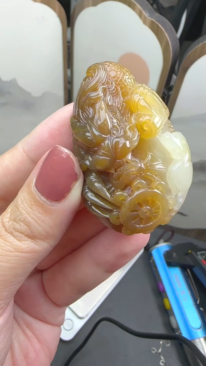 吊坠(不含链)未镶嵌和田玉JJD1211154多样性发一