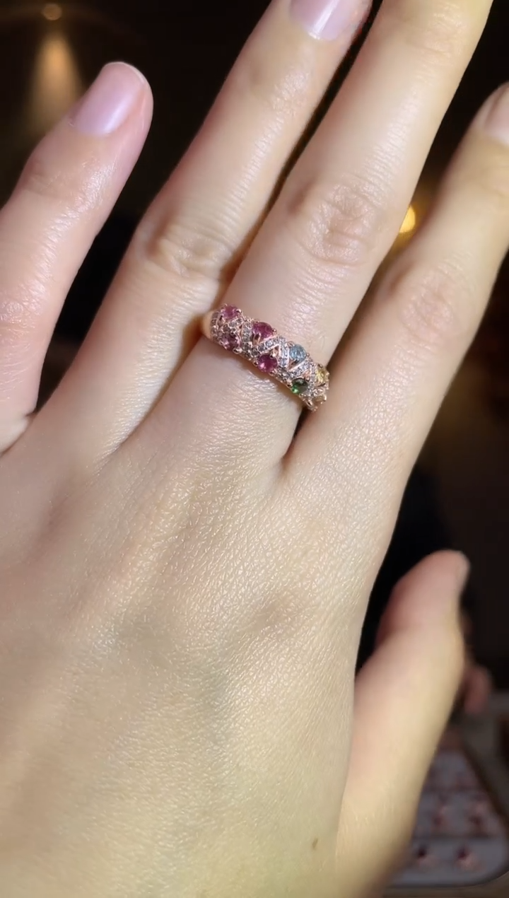 银S925镶嵌手饰碧玺手饰