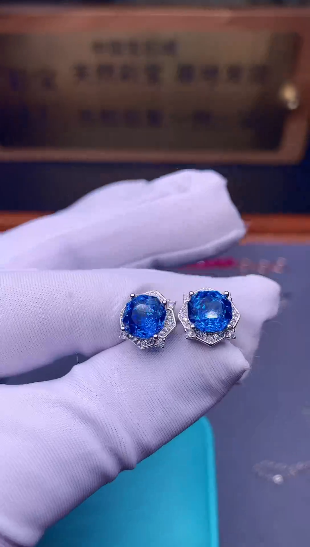 【闪购商品】托帕石耳饰银S925镶嵌........