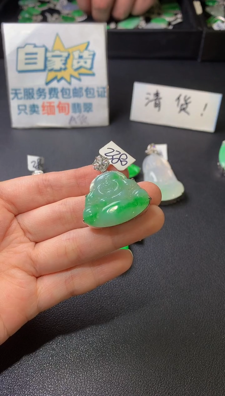 颈饰银S925镶嵌翡翠翡翠