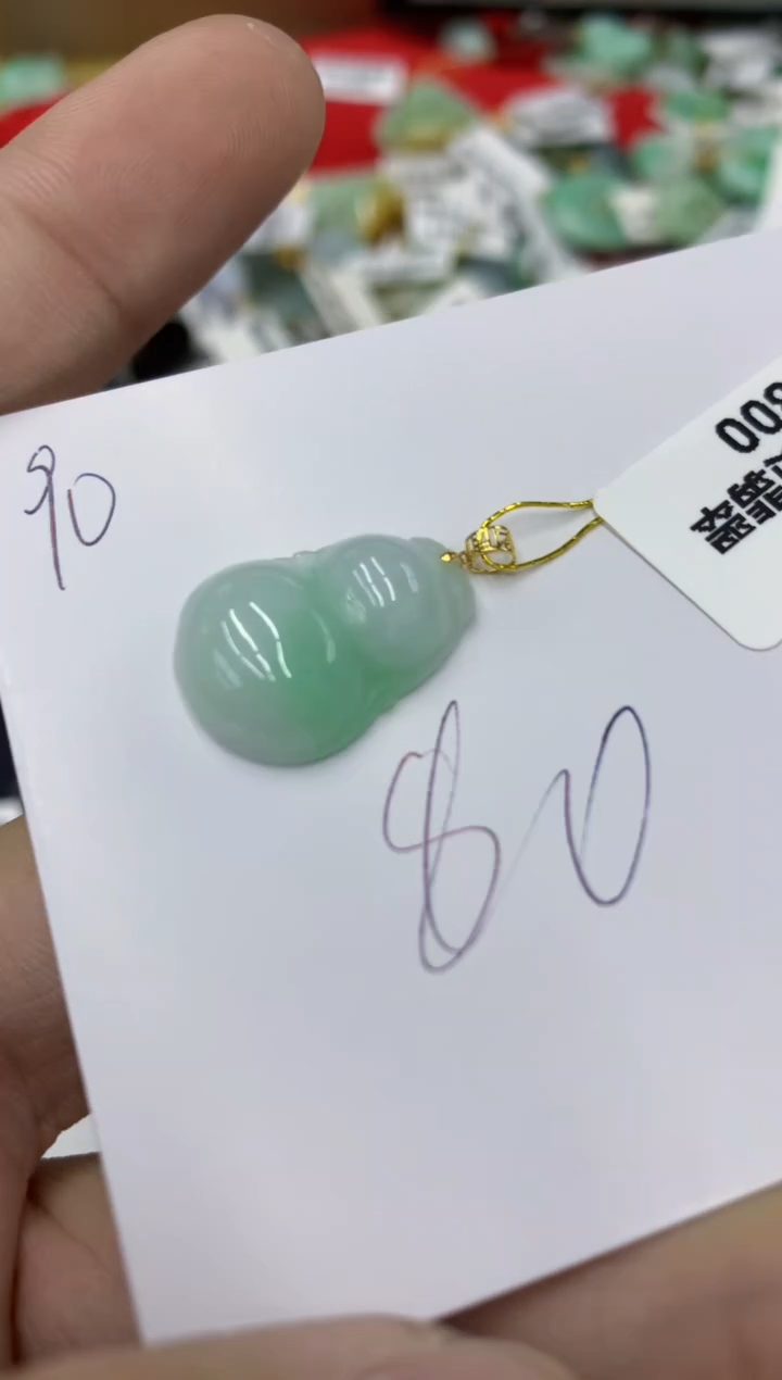 【闪购商品】翡翠颈饰18K金镶嵌号链接111111