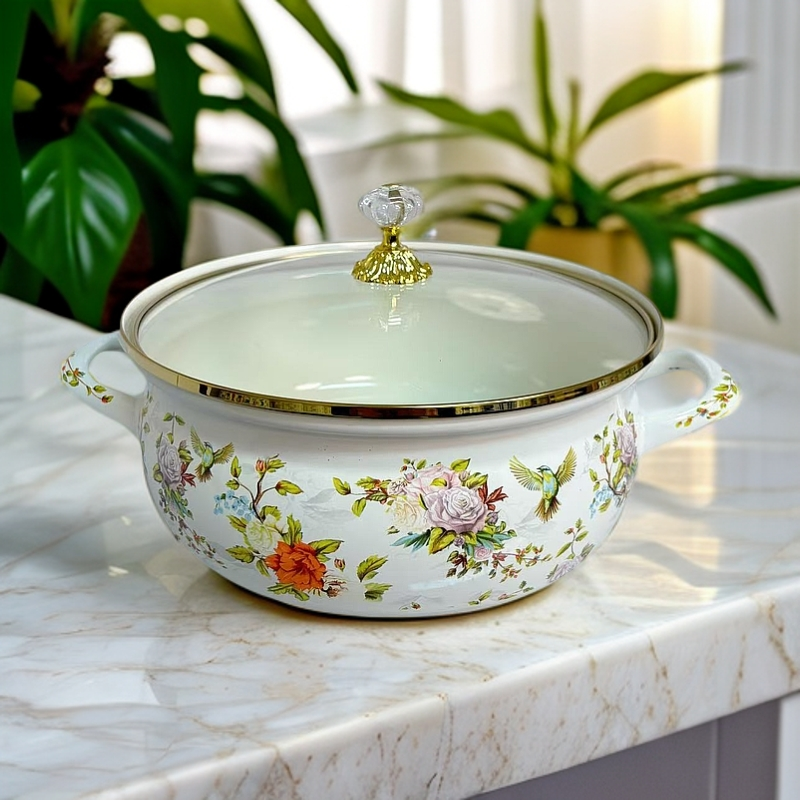 【粉丝专享】Jump珐琅搪瓷防溢海鲜锅汤炖多用锅不挑灶具-及普Jump