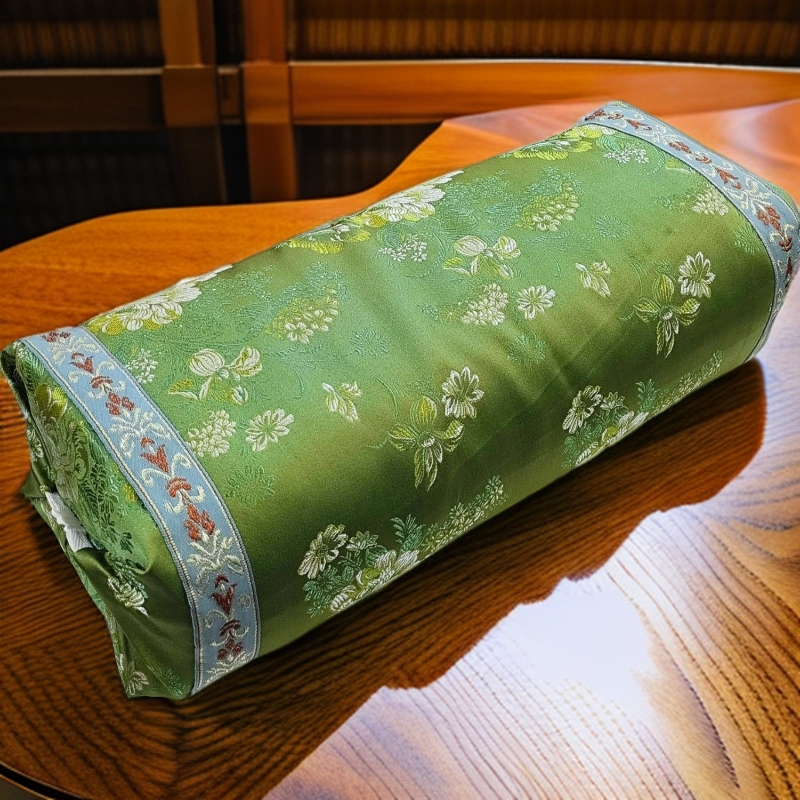 ZT36【荞麦壳枕头】锦缎宫廷枕复古中式颈椎枕高低可调45*18*14