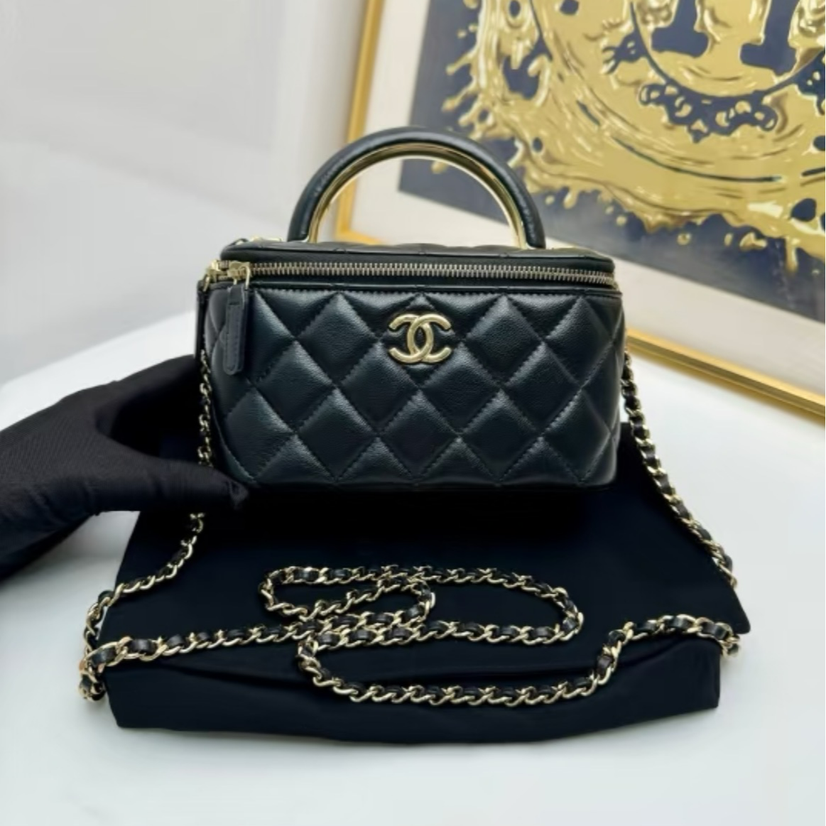 99新 Chanel/香奈儿  香奈儿 安洁利严选豆腐包/ll01