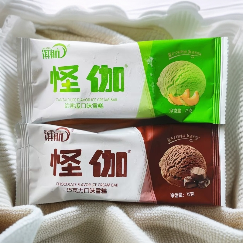 淇航怪咖哈密瓜口味/巧克力口味雪糕75g*袋冰淇淋