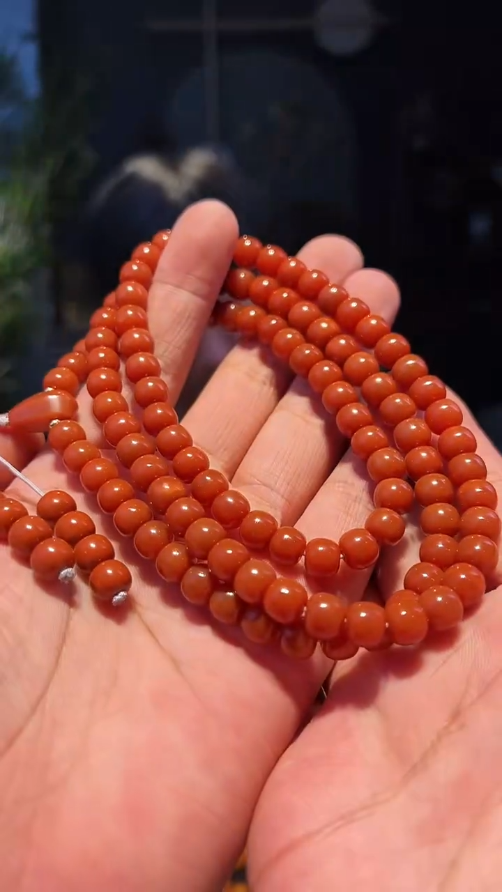 【闪购商品】南红玛瑙手串未镶嵌8小+柿子黄108