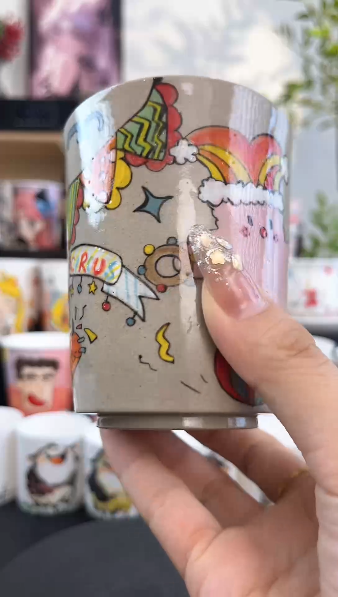 【闪购商品】摆件手工手绘陶瓷小杯杯