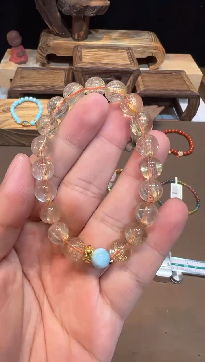 【闪购商品】水晶手链18K金镶嵌手饰@@663G