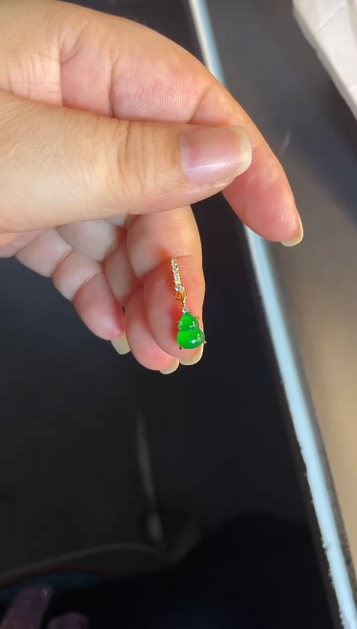 吊坠(不含链)银S925镶嵌翡翠1