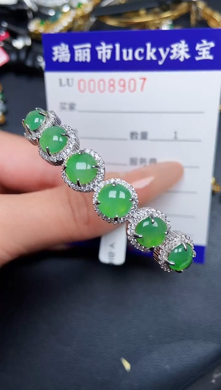 【闪购商品】翡翠颈饰银S925镶嵌8907