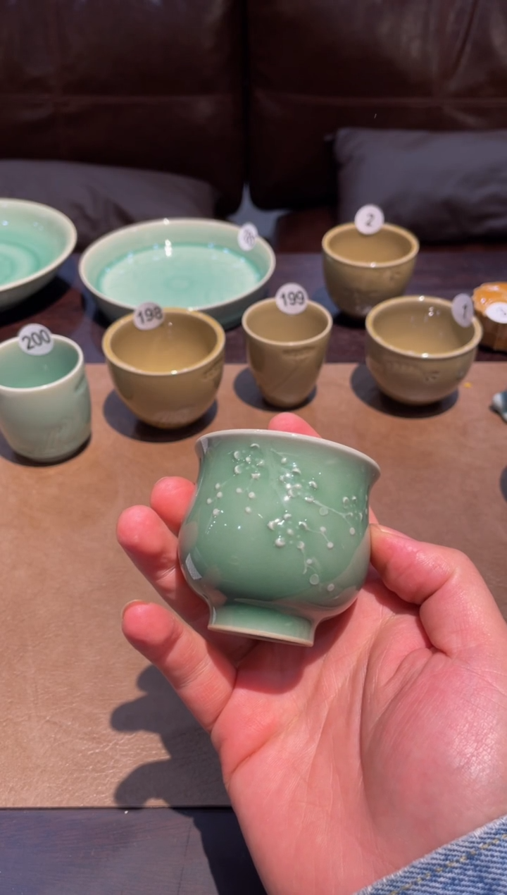 15窑承青瓷梅青闻香杯