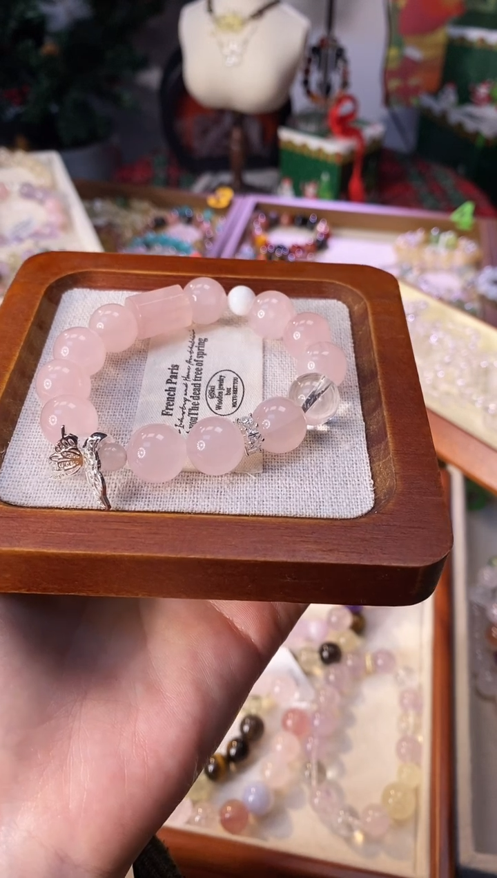 未镶嵌手串水晶粉水