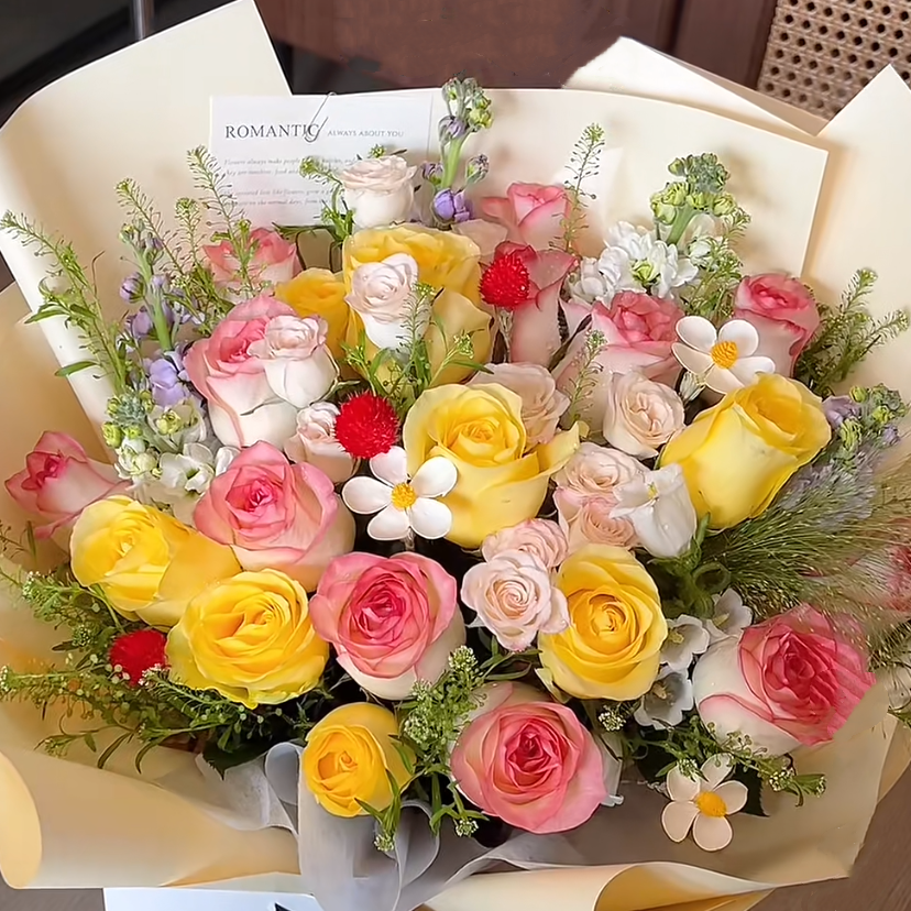 鲜花【艾莎+浪漫沙滩】同地址任意拍2单冷链送货上门