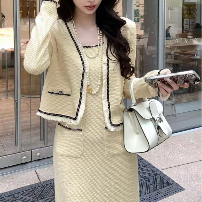 小香风时尚套装设计师编织秋冬百搭秋季气质套装
