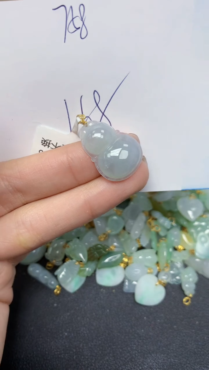 【闪购商品】翡翠颈饰18K金镶嵌 天然翡翠A货