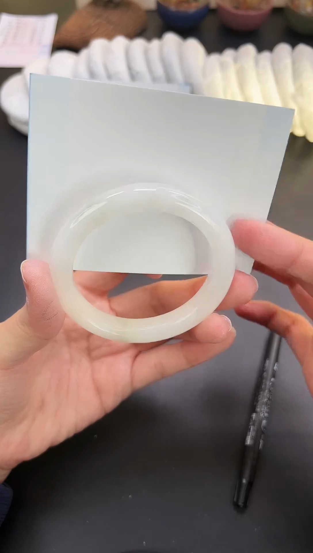 未镶嵌手镯石英质玉A171-54`55