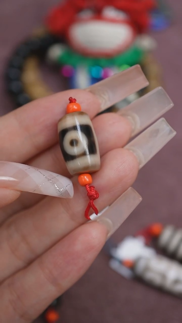 未镶嵌颈饰玛瑙/玉髓酷***子蚀花玛瑙珠定制编绳