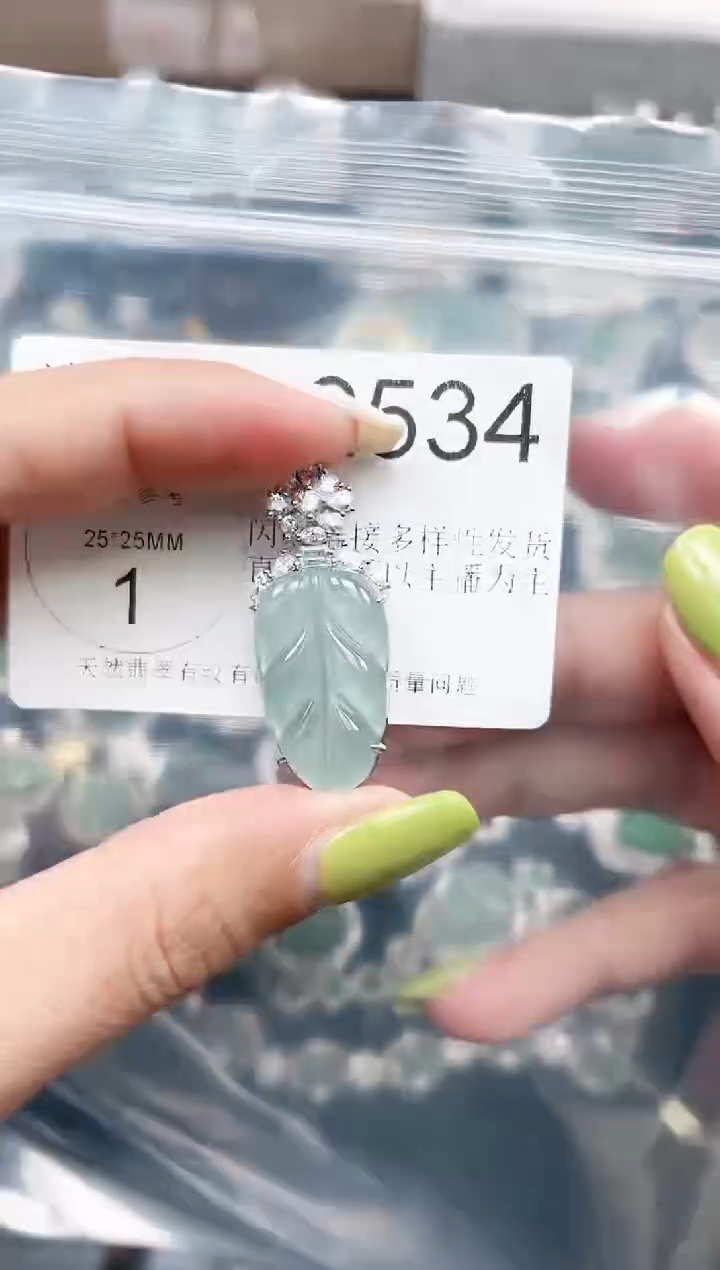 【闪购商品】翡翠颈饰未镶嵌2534赠皮绳