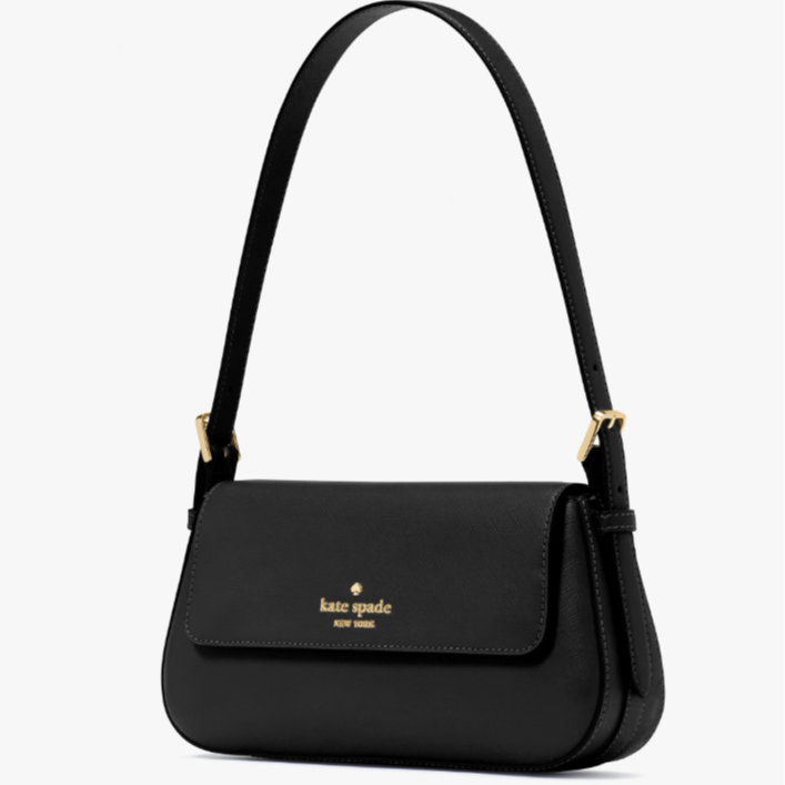 kate spade 凯特·丝蓓 翻盖字母印花牛皮腋下包单肩包 KK952