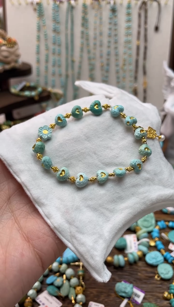 【闪购商品】绿松石手串银S925镶嵌72