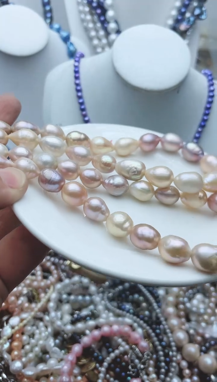 【闪购商品】淡水珍珠颈饰钛钢32