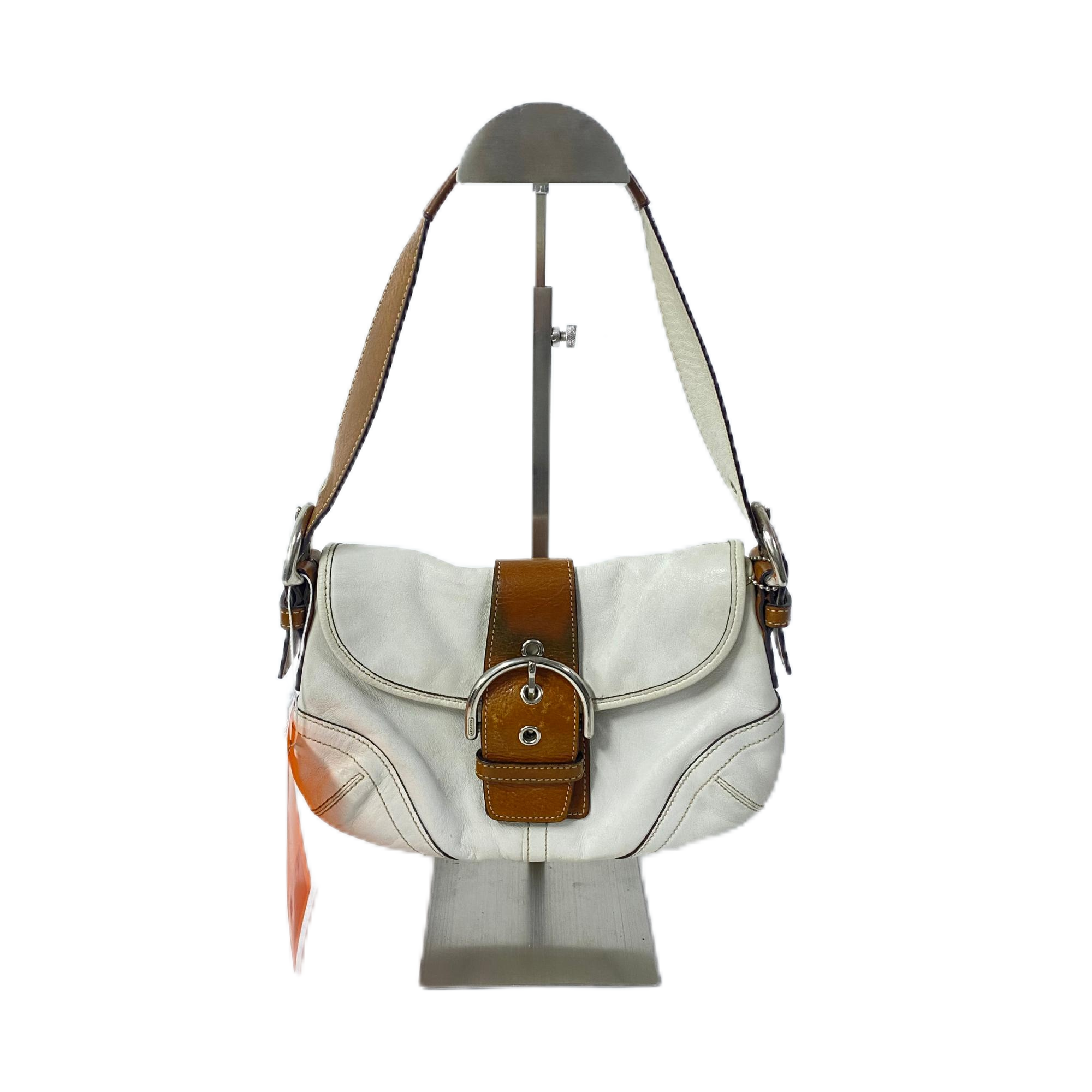 95新 COACH/蔻驰 双色拼皮单肩腋下包 AF-10052-C