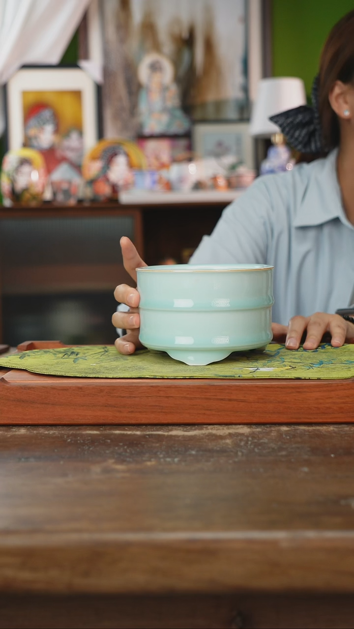 摆件景德镇釉下手绘陶瓷茶具，茶叶罐，咖啡杯