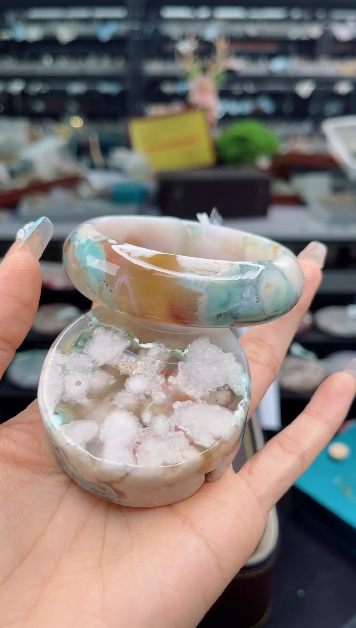 石英质玉未镶嵌手镯59圈口（赠品镯心）S9813