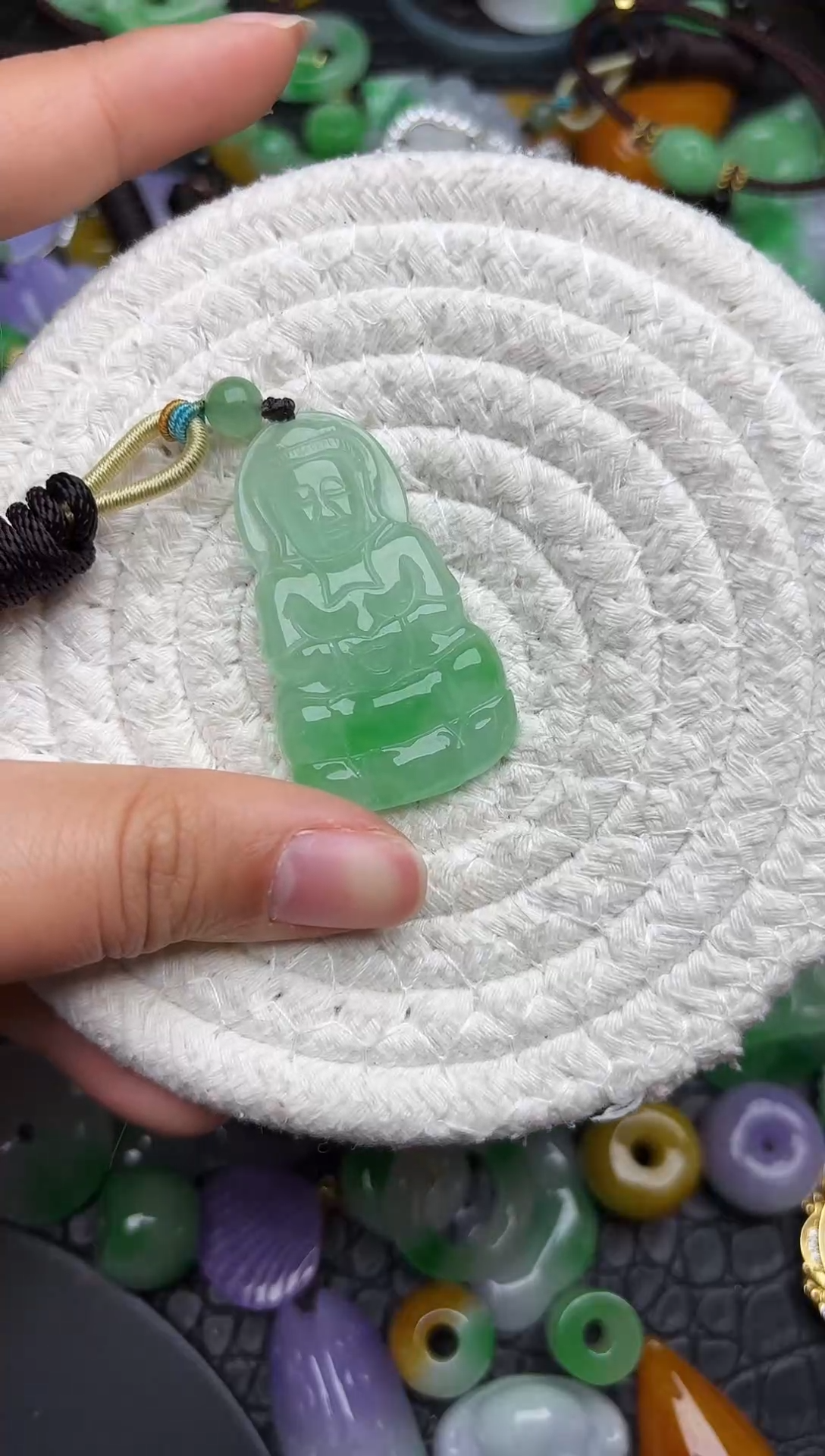 颈饰未镶嵌翡翠缅甸翡翠吊坠