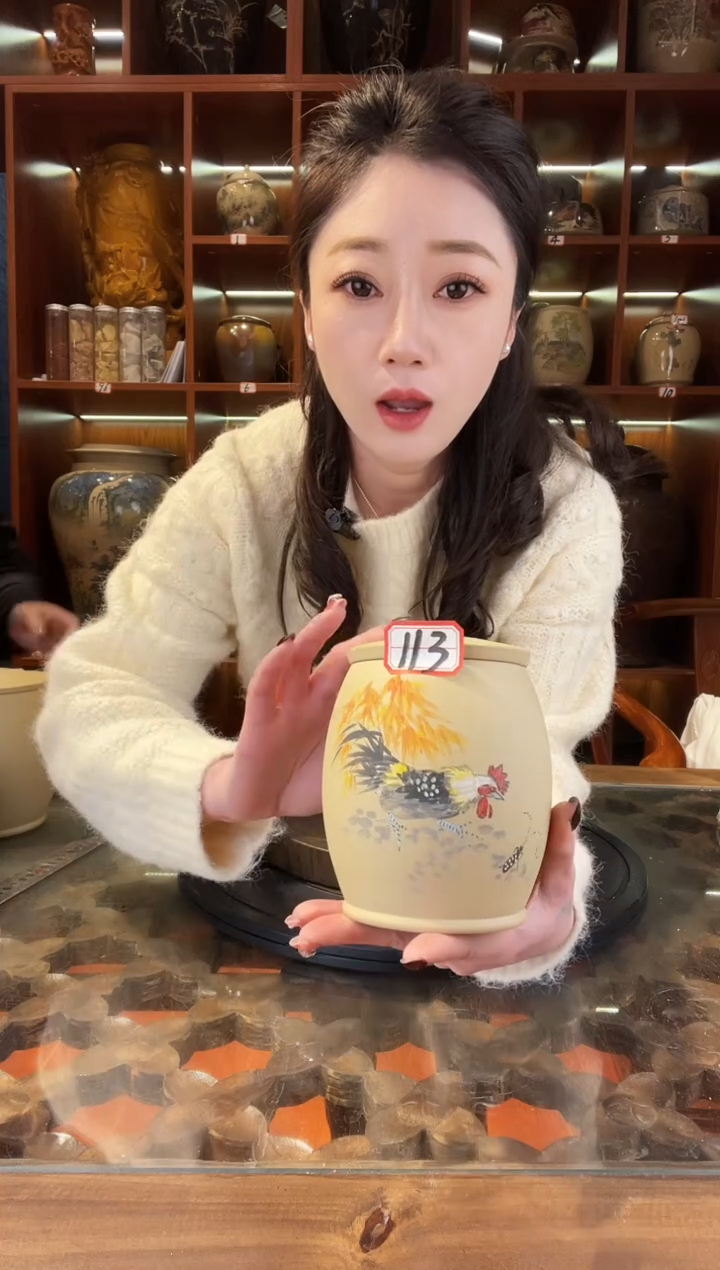 【闪购商品】缸云南建水紫陶白泥小茶罐@113