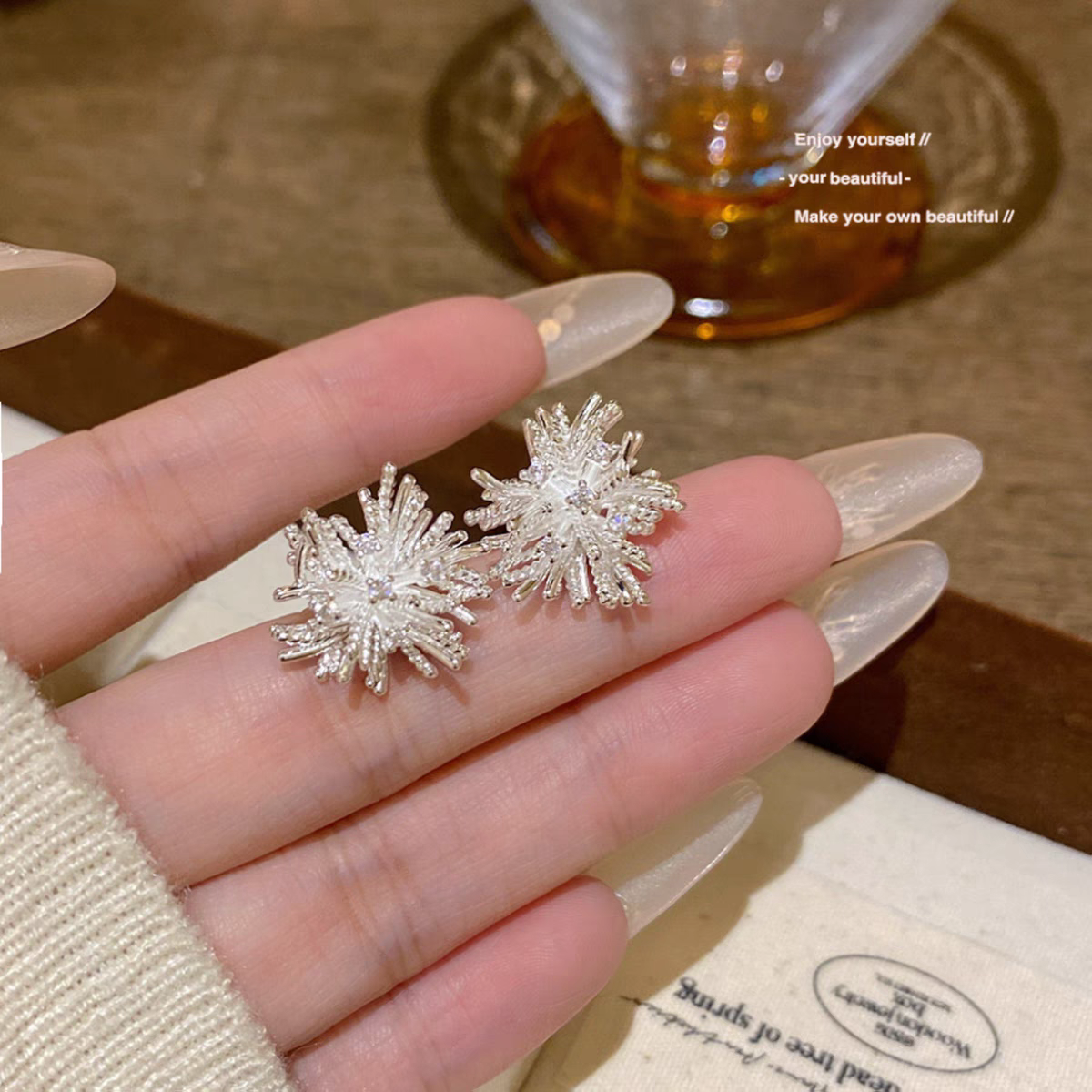 铜合金耳饰 【D9】新款时尚精致甜美百搭简约耳环