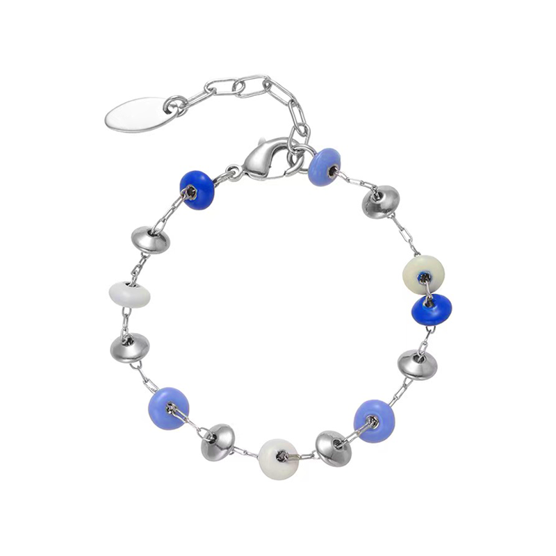 FXM/梓珊 合金石英石手链 清冷蓝色珠子手链 ZF-C79