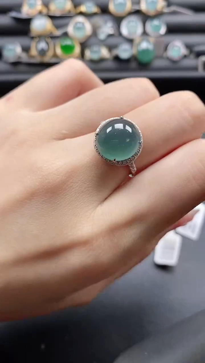 【闪购商品】翡翠戒指银S925镶嵌1111