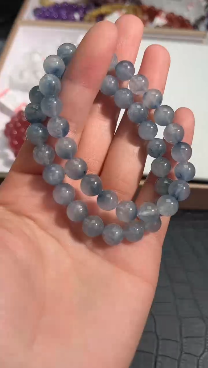 【闪购商品】水晶手链未镶嵌20多样性发其一蓝兔毛8+