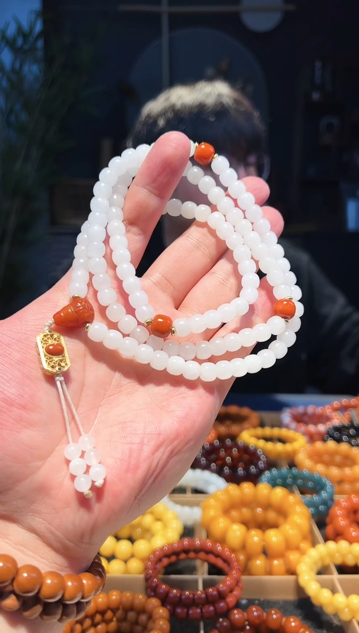 手串未镶嵌和田玉8+108老型