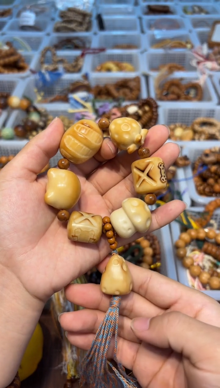 吊坠白玉菩提象牙果手捻