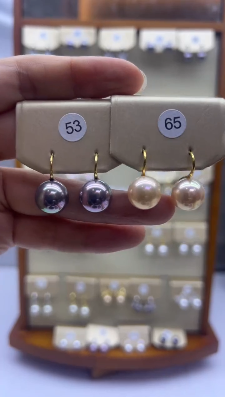 未镶嵌耳饰淡水珍珠53+65