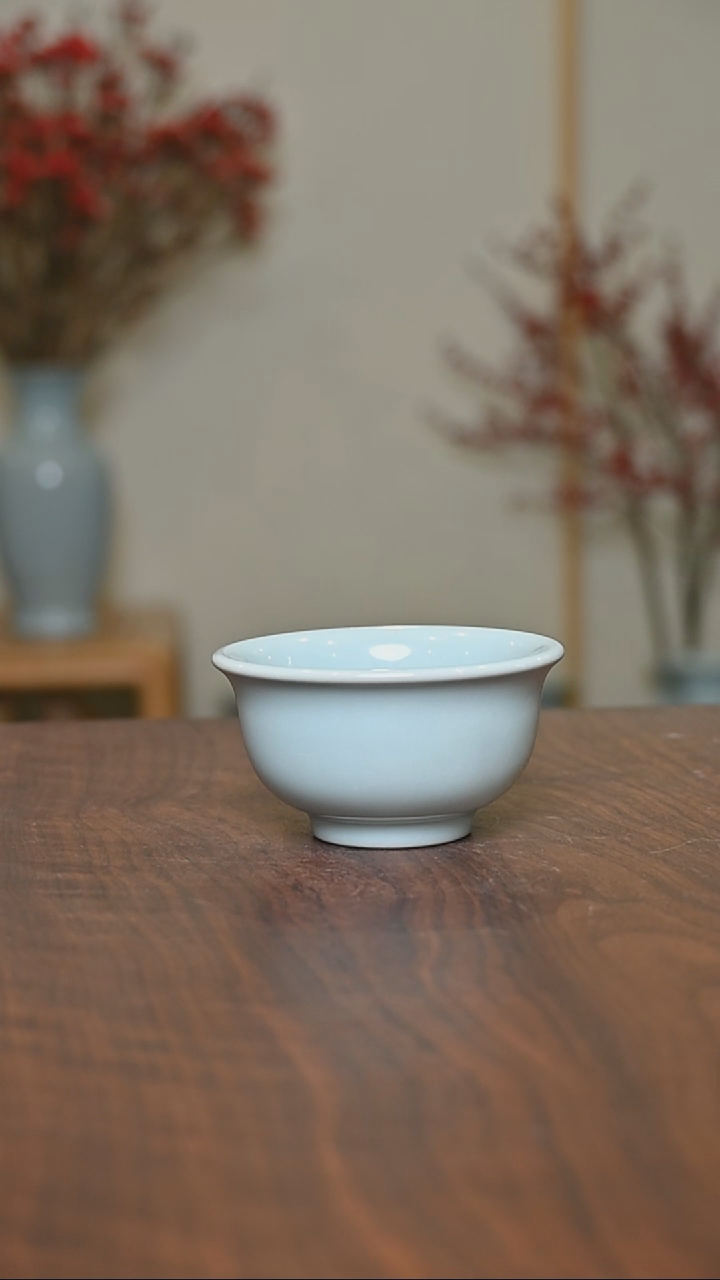 【闪购商品】其他手拉压手杯 天青釉 朱晓辉款