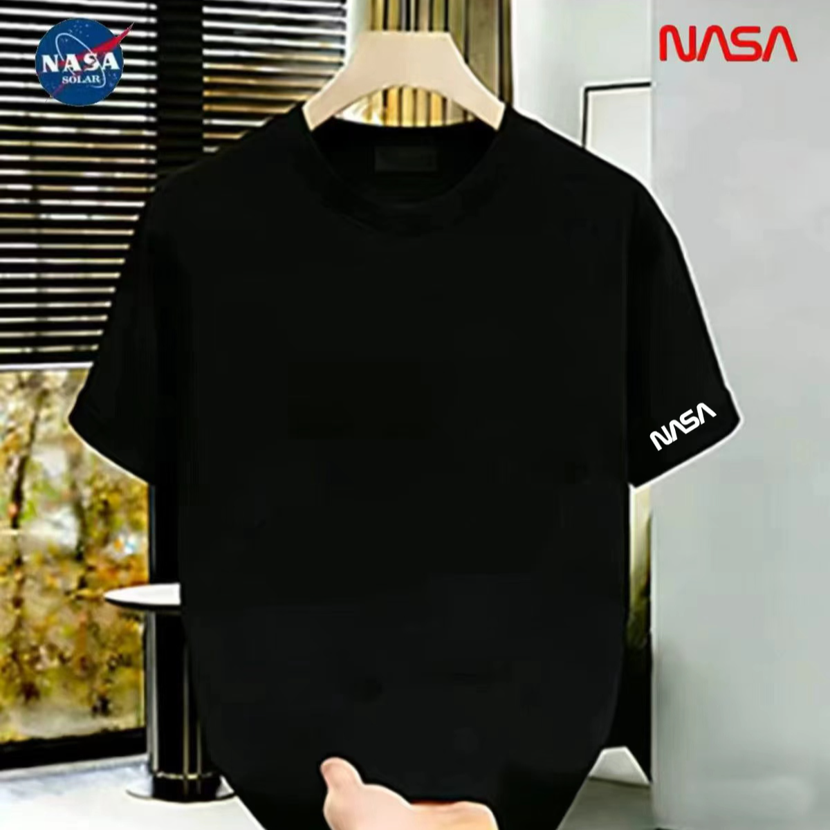 【万针刺绣】NASA联名夏季刺绣短袖T恤微宽松时尚男女同款百搭54