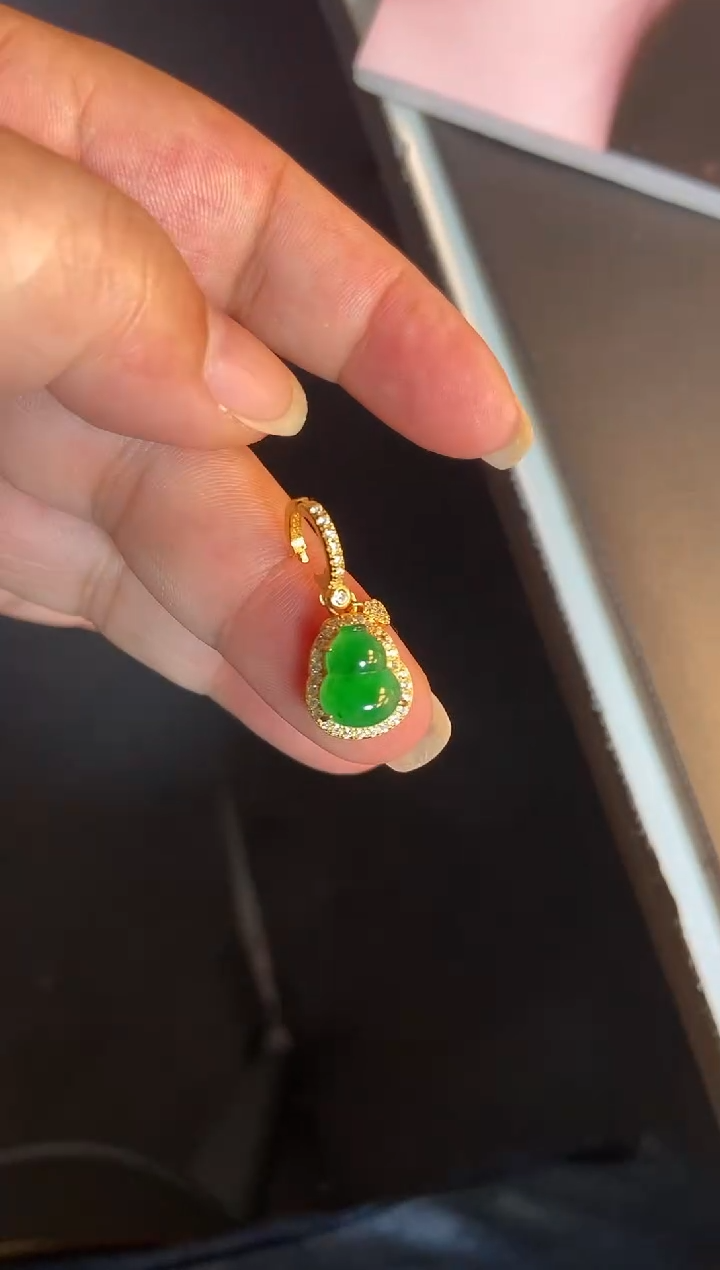 吊坠(不含链)银S925镶嵌翡翠1