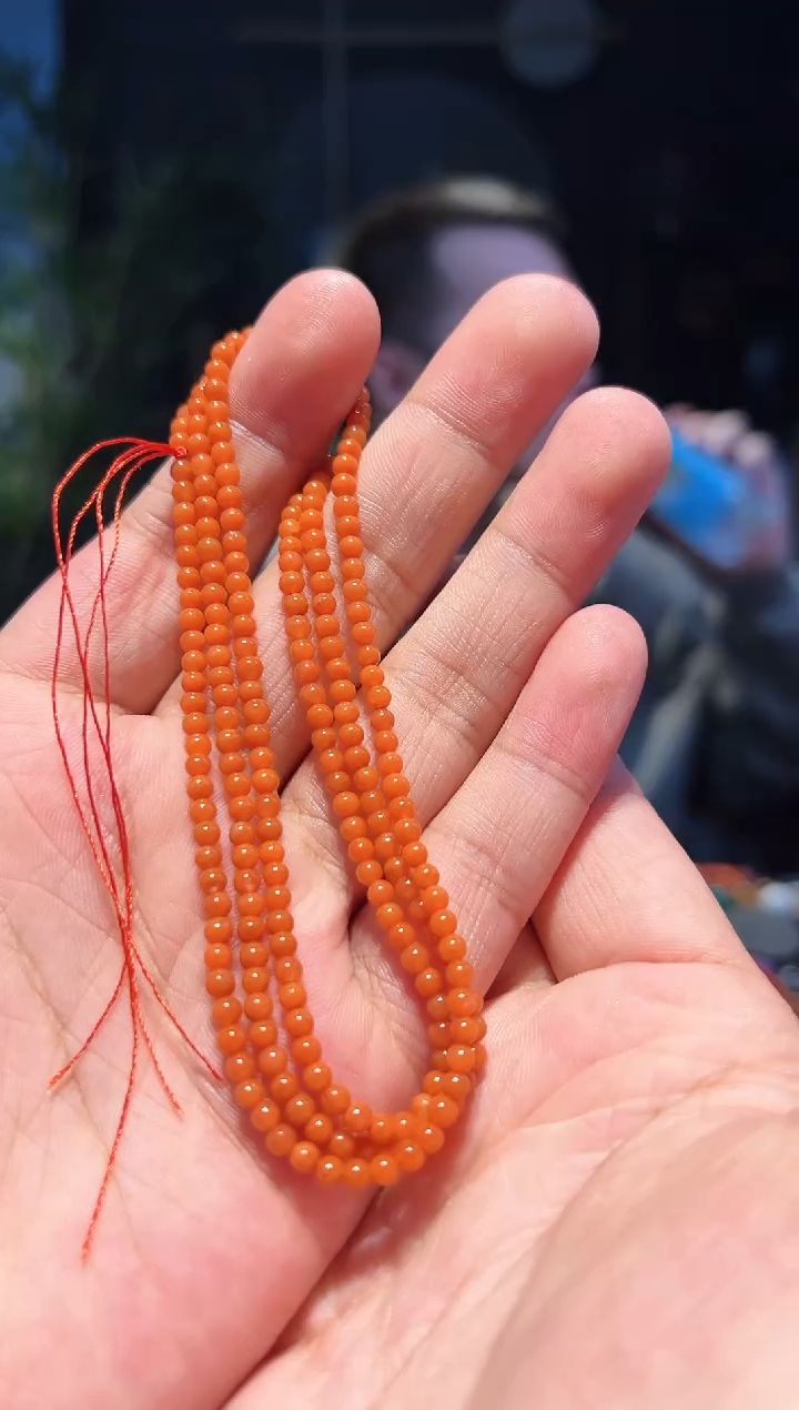 【闪购商品】南红玛瑙手串未镶嵌3+108(柿1000)