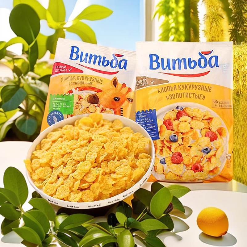 白俄罗斯原装进口原味玉米片即食零食麦片330克