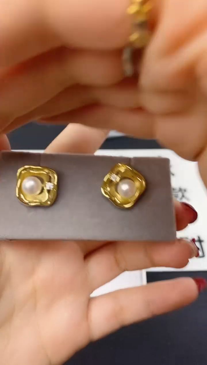 未镶嵌耳饰淡水珍珠ED1093