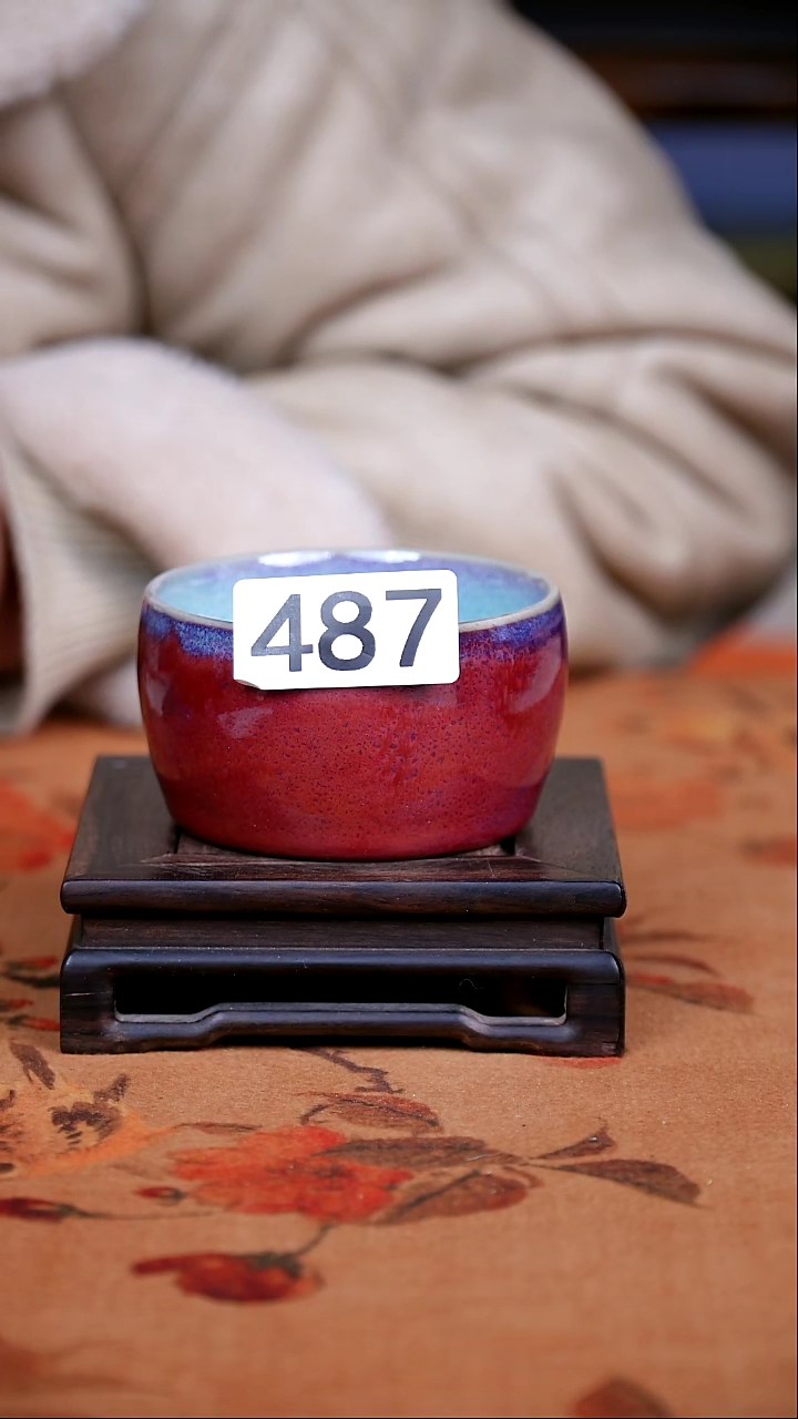 全品钧瓷茶器摆件