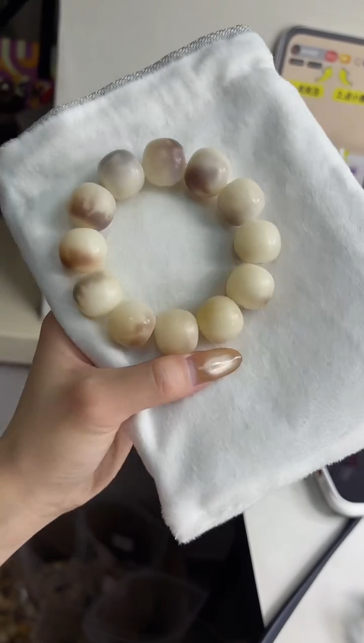 手串菩提根/象牙果沐g52紫美人干磨桶珠17*18mm手串