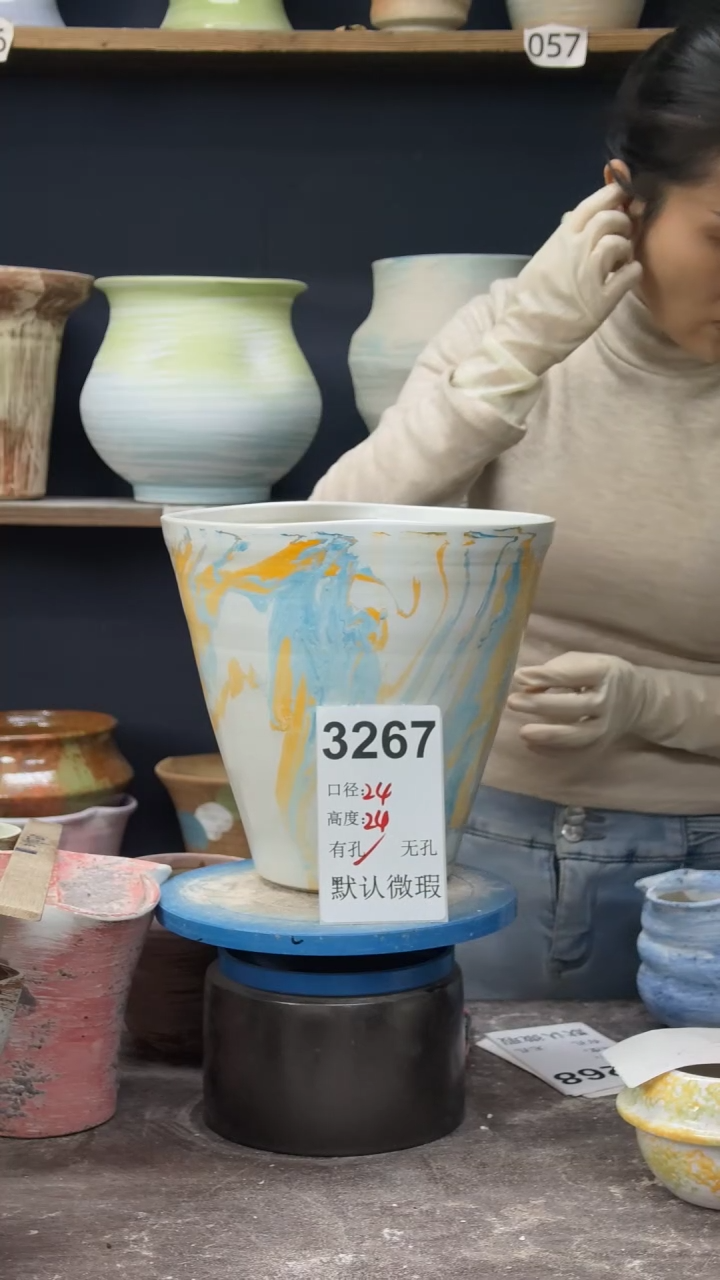 景德镇花盆默认微瑕3267