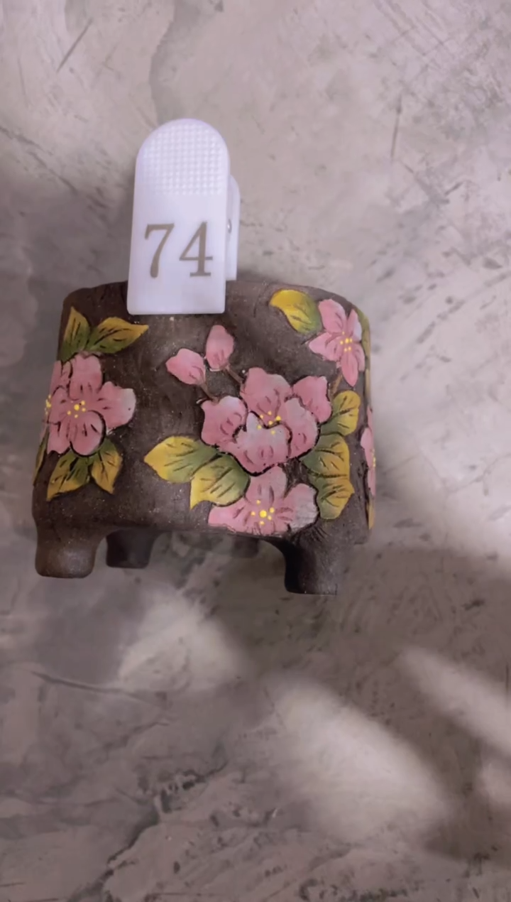 摆件74陶花岛花盆罐—手工痕迹默认，大小会有1-2公分误差